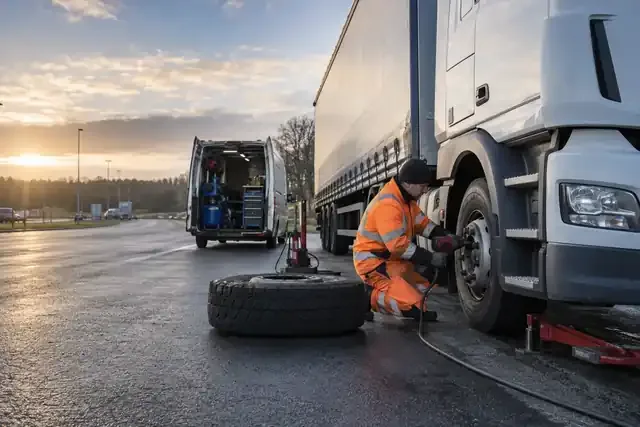 British roadside HGV tyre service
